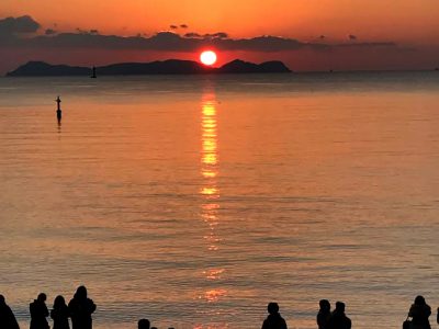 2017年の初日の出(北の脇海水浴場)