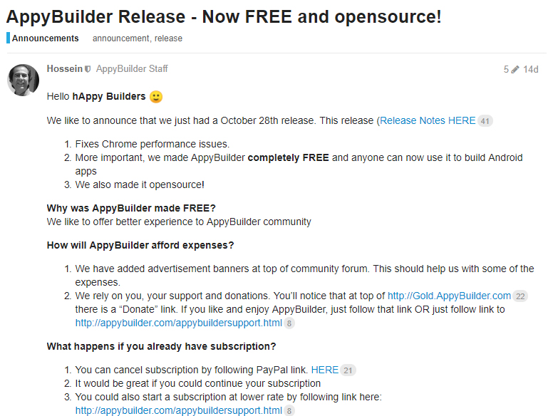 20171028AppyBuilderがFreeになってる！