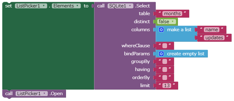 aix-SQLite:AppInventor SQLite Extension