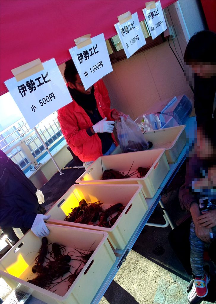 2018年11月24日伊島漁協「伊勢エビ直販市」