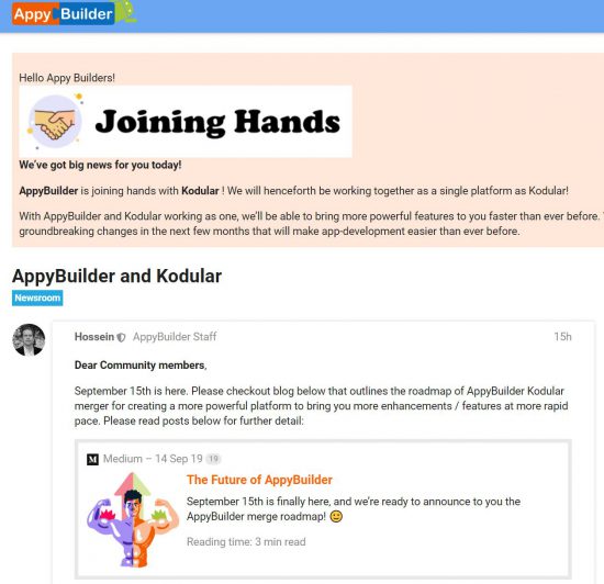 AppyBuilderがKodularに吸収合併！AppyBuilder and Kodular