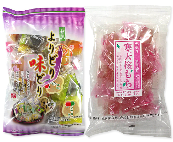 【菓子】小原製菓「よりどり味どり」「寒天桜もち」販売中