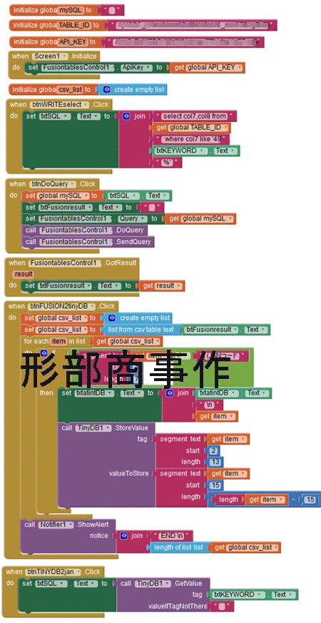 App InventorのtinyDBで商品マスタっぽいこと出来るかな？